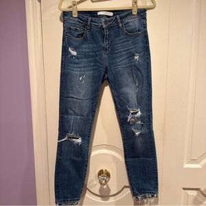 Hidden brand womens Distressed ankle Blue Jeans